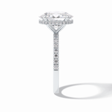 Oval Hidden Halo & Pave Lab Grown Diamond Engagement Ring