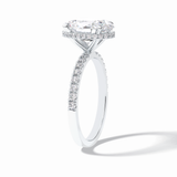 Oval Hidden Halo & Pave Lab Grown Diamond Engagement Ring