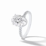 Oval Hidden Halo & Pave Lab Grown Diamond Engagement Ring