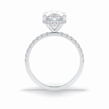Oval Hidden Halo & Pave Lab Grown Diamond Engagement Ring