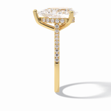 Pear Hidden Halo & Pave Lab Grown Diamond Engagement Ring