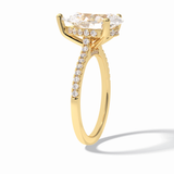 Pear Hidden Halo & Pave Lab Grown Diamond Engagement Ring