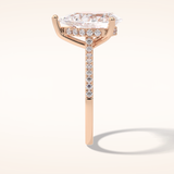 3.5 CT Pear Shaped Pave Moissanite Engagement Ring
