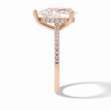 Pear Hidden Halo & Pave Lab Grown Diamond Engagement Ring