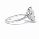 Pear Hidden Halo & Pave Lab Grown Diamond Engagement Ring
