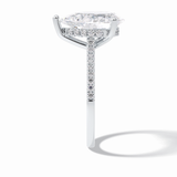 Pear Hidden Halo & Pave Lab Grown Diamond Engagement Ring
