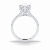 Pear Hidden Halo & Pave Lab Grown Diamond Engagement Ring