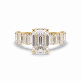 Emerald Pave Lab Grown Diamond Engagement Ring