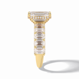 Emerald Pave Lab Grown Diamond Engagement Ring