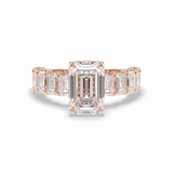 Emerald Pave Lab Grown Diamond Engagement Ring