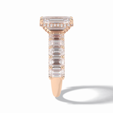 Emerald Pave Lab Grown Diamond Engagement Ring