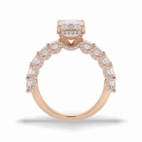Emerald Pave Lab Grown Diamond Engagement Ring