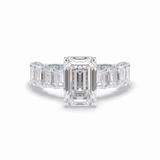 Emerald Pave Lab Grown Diamond Engagement Ring