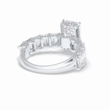 Emerald Pave Lab Grown Diamond Engagement Ring