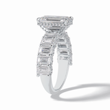 Emerald Pave Lab Grown Diamond Engagement Ring