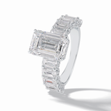 Emerald Pave Lab Grown Diamond Engagement Ring