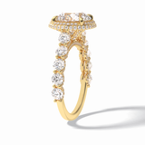 Round Double Halo & Pave Lab Grown Diamond Engagement Ring