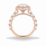 Round Double Halo & Pave Lab Grown Diamond Engagement Ring