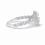 Round Double Halo & Pave Lab Grown Diamond Engagement Ring