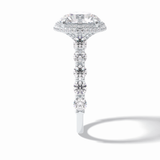 Round Double Halo & Pave Lab Grown Diamond Engagement Ring