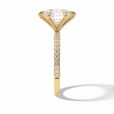 Round Pave Lab Grown Diamond Engagement Ring
