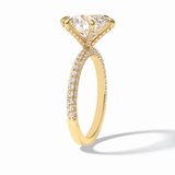 Round Pave Lab Grown Diamond Engagement Ring