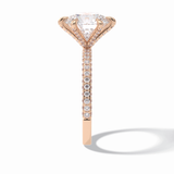 Round Pave Lab Grown Diamond Engagement Ring