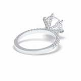 Round Pave Lab Grown Diamond Engagement Ring