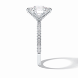 Round Pave Lab Grown Diamond Engagement Ring