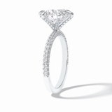 Round Pave Lab Grown Diamond Engagement Ring