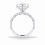 Round Pave Lab Grown Diamond Engagement Ring