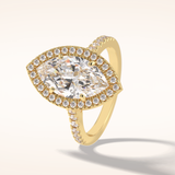 2.5 CT Round Shaped Halo & Pave Moissanite Engagement Ring