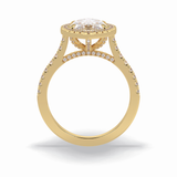Marquise Halo & Pave Lab Grown Diamond Engagement Ring