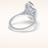 2.5 CT Round Shaped Halo & Pave Moissanite Engagement Ring