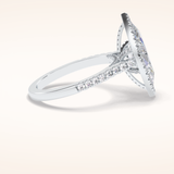 2.5 CT Round Shaped Halo & Pave Moissanite Engagement Ring