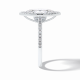 Marquise Halo & Pave Lab Grown Diamond Engagement Ring