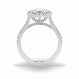Marquise Halo & Pave Lab Grown Diamond Engagement Ring