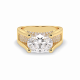 Oval Pave Lab Grown Diamond Engagement Ring