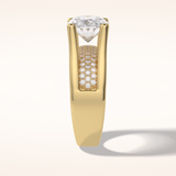 3 CT Oval Shaped Pave Moissanite Engagement Ring