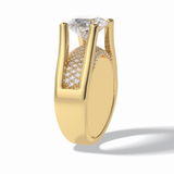 Oval Pave Lab Grown Diamond Engagement Ring