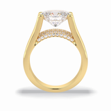 Oval Pave Lab Grown Diamond Engagement Ring