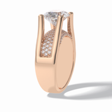 Oval Pave Lab Grown Diamond Engagement Ring