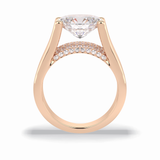 Oval Pave Lab Grown Diamond Engagement Ring