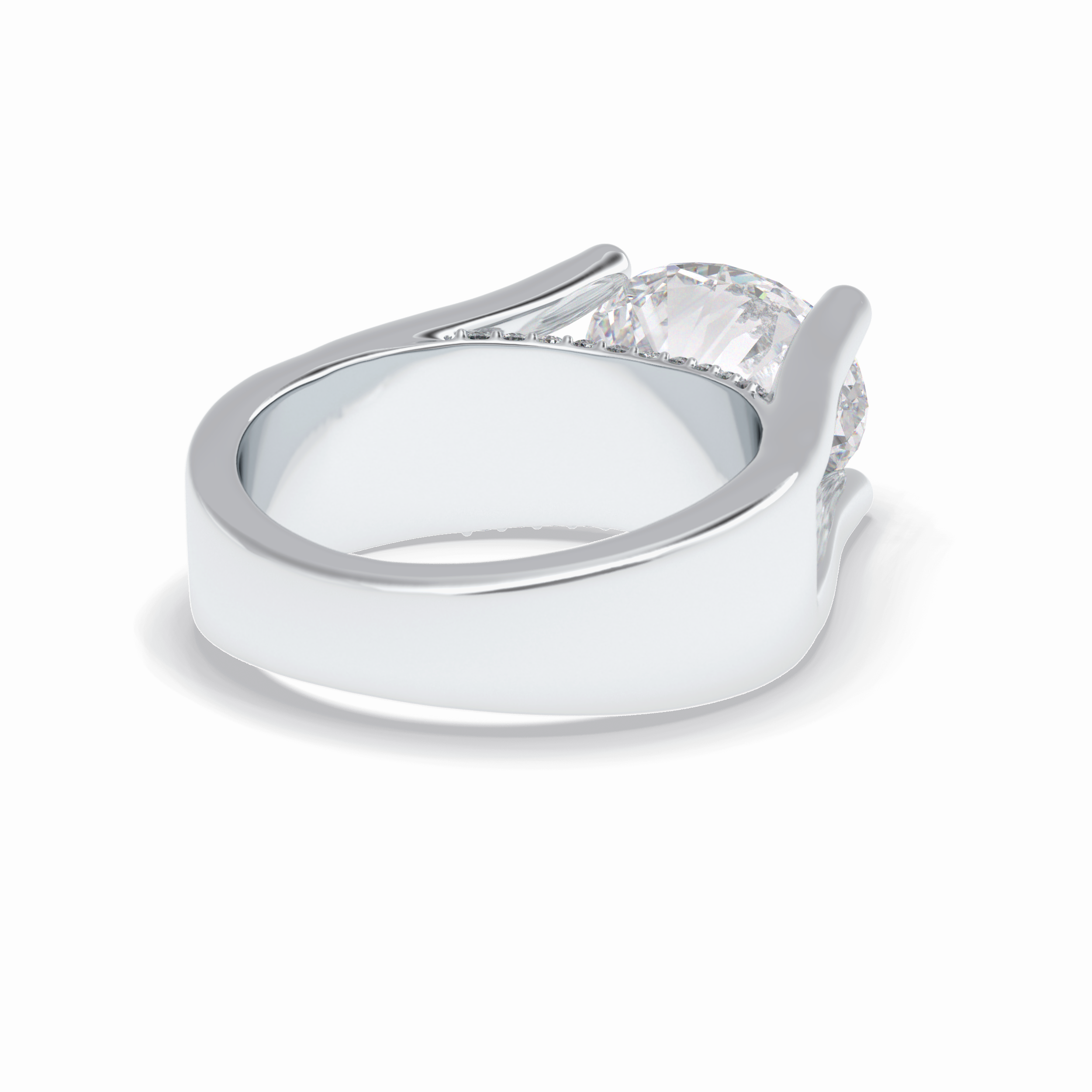 Oval Pave Lab Grown Diamond Engagement Ring