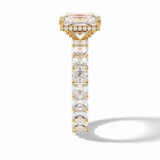 Radiant Hidden Halo & Pave Lab Grown Diamond Engagement Ring