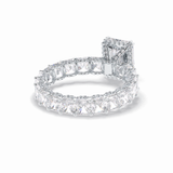 Radiant Hidden Halo & Pave Lab Grown Diamond Engagement Ring