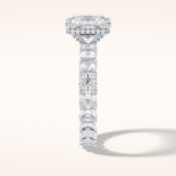3 CT Radiant Shaped Pave Moissanite Engagement Ring