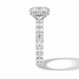 Radiant Hidden Halo & Pave Lab Grown Diamond Engagement Ring