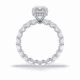 Radiant Hidden Halo & Pave Lab Grown Diamond Engagement Ring