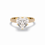 Heart Hidden Halo & Pave Lab Grown Diamond Engagement Ring